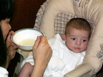 First cereal feeding (11/11/05)